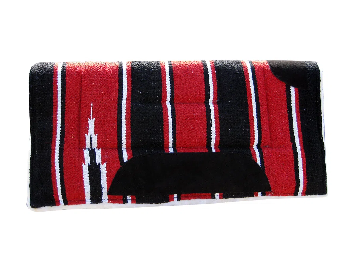 Western - Cojín para silla de montar (32 x 32 cm, 3,8 cm), color rojo