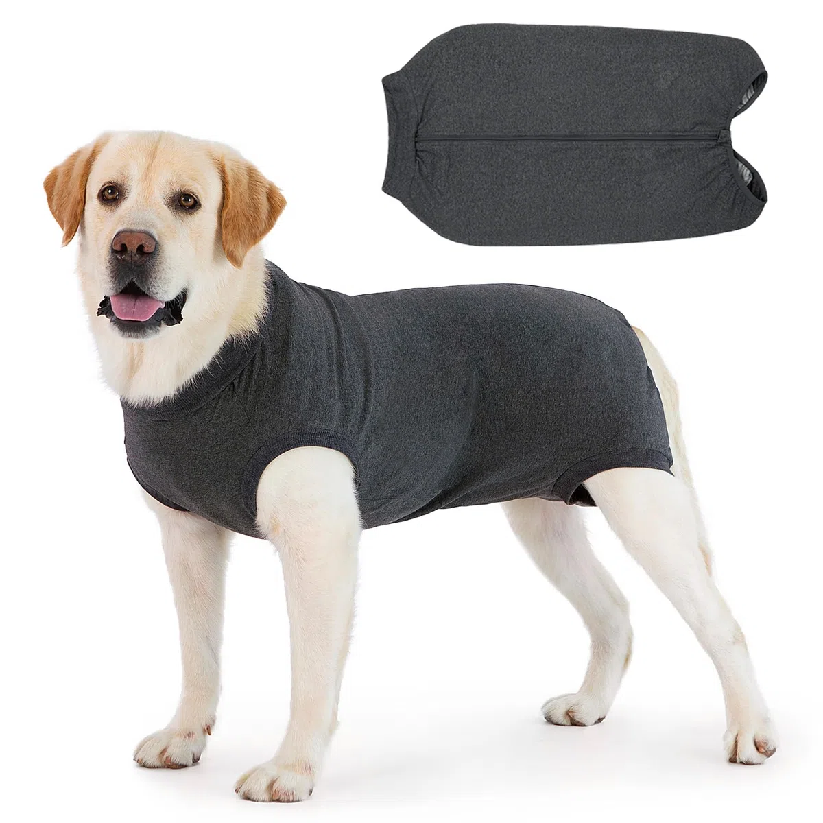 Traje Recuperacion Perro con Zip Faja Quirúrgica Caninos Camiseta Perro Postoperatorio Femenino Macho Body Quirurgico Caninos Traje para Perros Recuperación Ropa Perros Chaleco Operacion