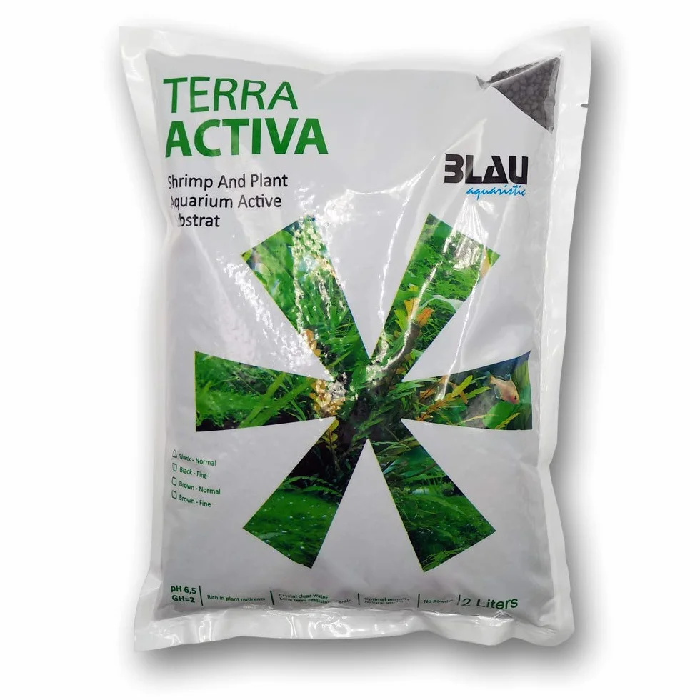 Blau Aquaristic 7740003 Terra Activa Black Normal 8L