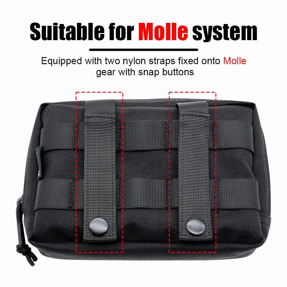 MiOYOOW Bolsa de arnés para Perro, Chaleco Molle de Nailon 1000D, Mochila Ligera para sillín de Mascotas, Ideal para Perros, Cachorros, Entrenamiento de Caminata y Senderismo