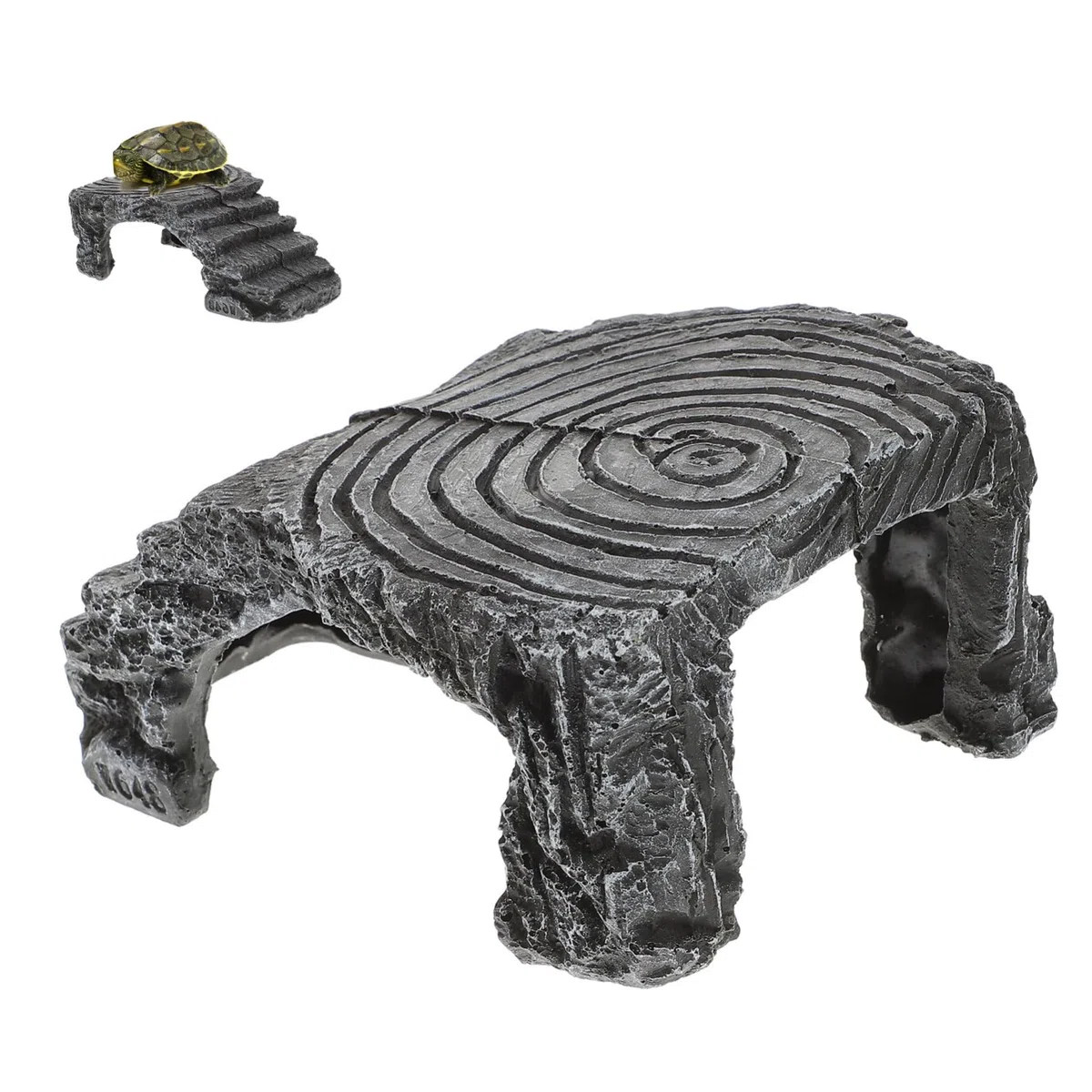 Plataforma De Reptiles para Tomar El Sol para Tortugas Rampa Integrada, Resina Resistente, Tamaño Mediano, para Acuario y Terrario, Adecuado para Tortugas Acuáticas y Reptiles Domésticos