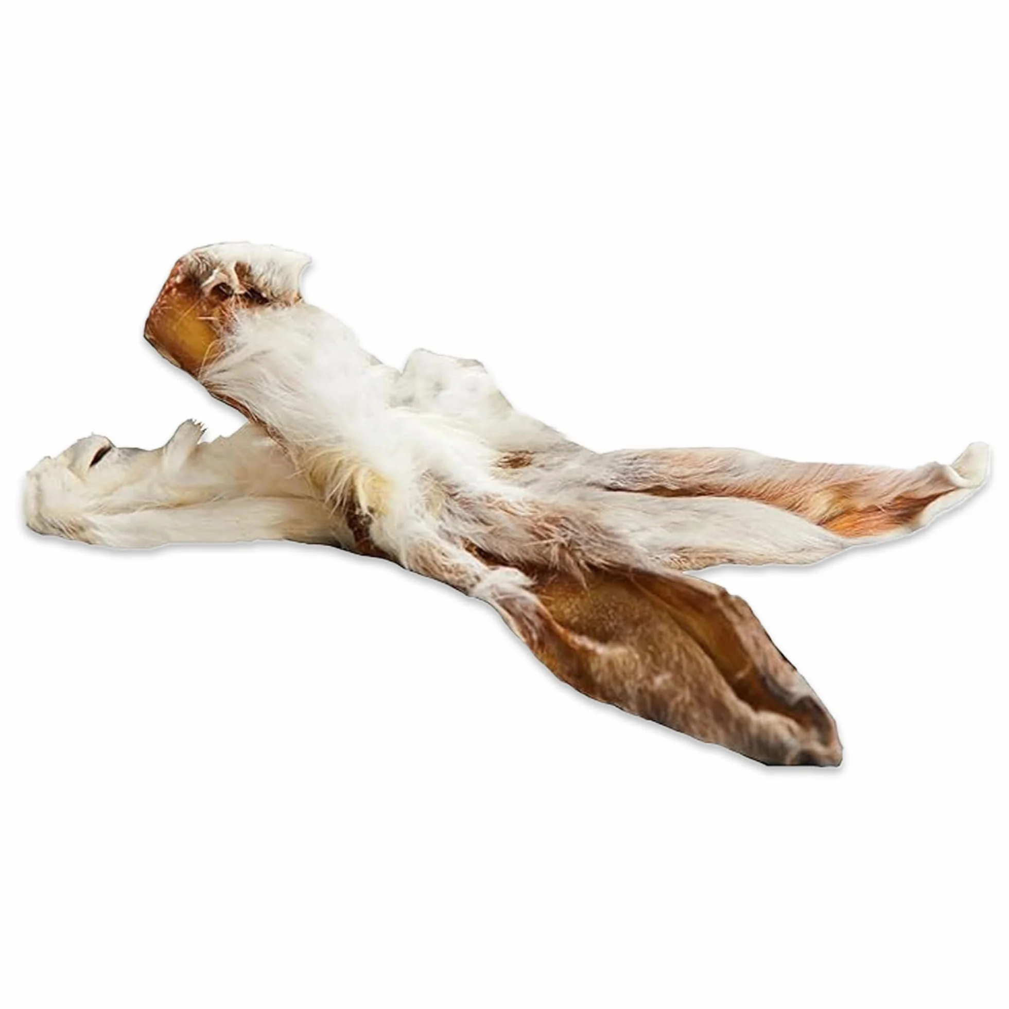 123 Treats Orejas de Conejo con Pelo Natural Masticables para Perros (1 Kg)