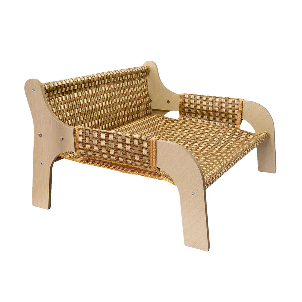 Cama Hamaca para Gatos - Estilo Sofá Elevado Tumbona para Mascotas De 52x42x29,5 Cm, ​​Sillón Refrescante De Tela Transpirable, Sofá Elevado para Cachorro Gatito | Muebles de Interior y Exterior para