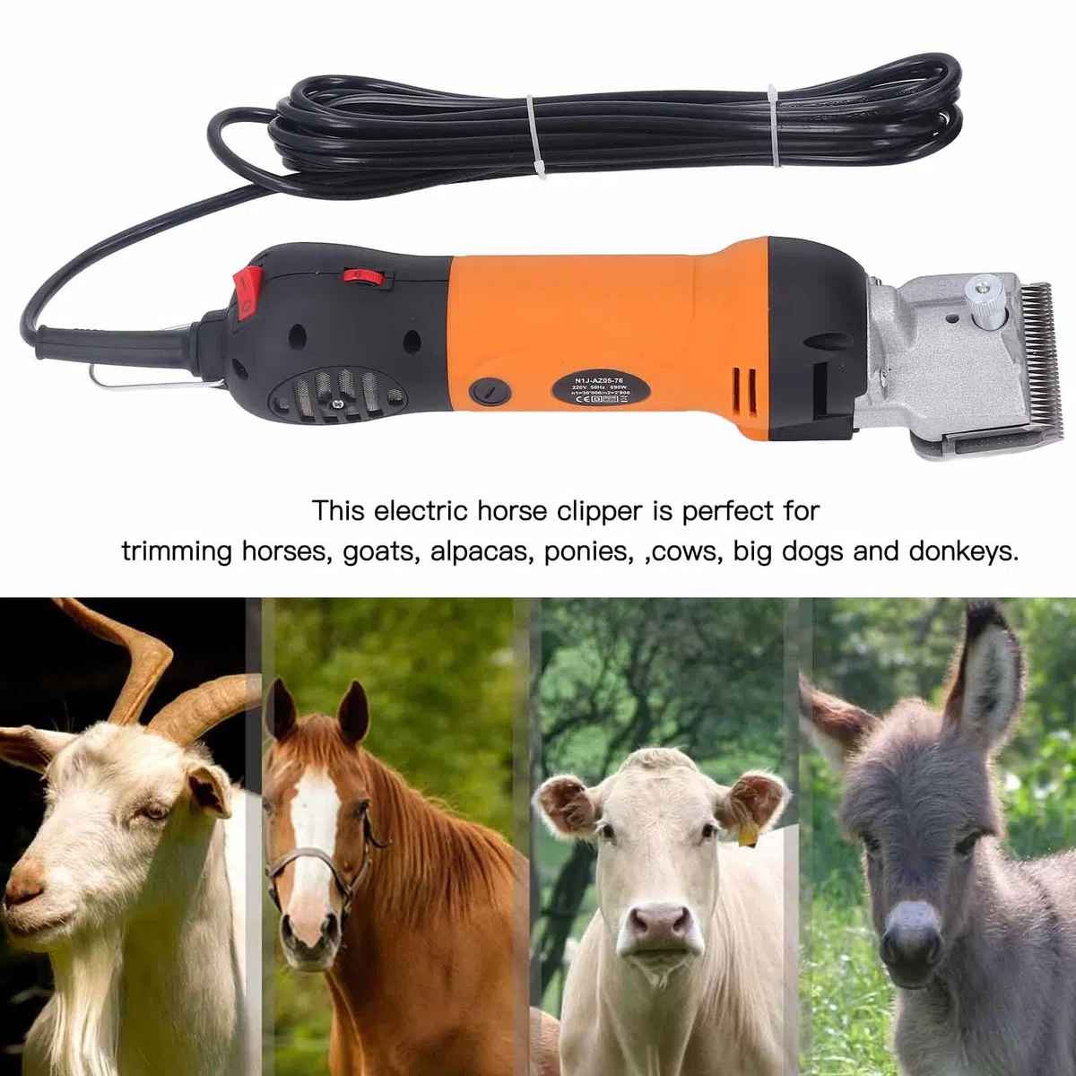 Cortadora de pelo de caballo eléctrica con Control de 6 velocidades y 690W, Kit profesional de aseo de animales, cortapelos para perros y ovejas