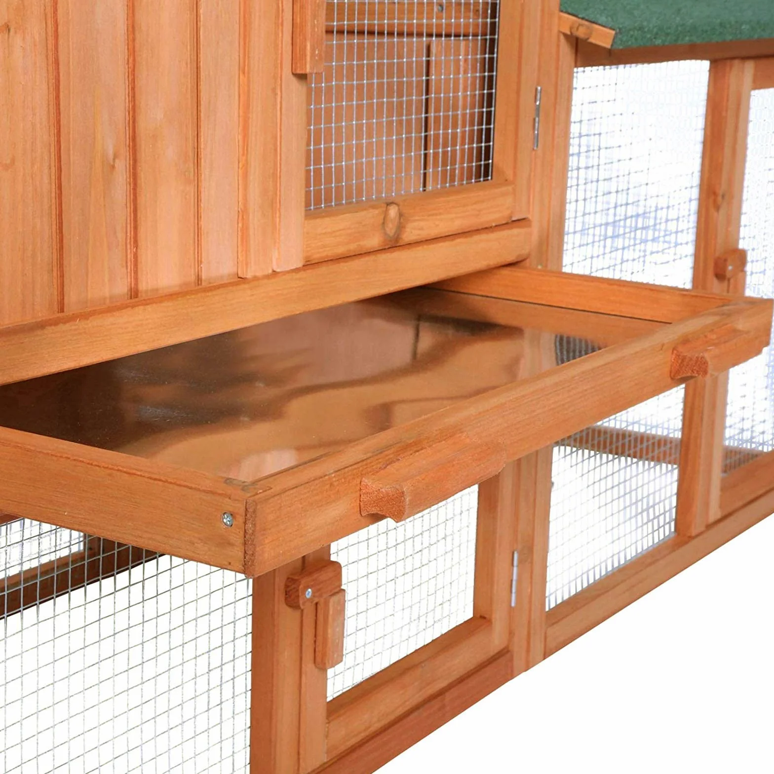 lionto Conejera de Madera caseta Exterior para Mascotas pequeñas cobertizo 212x52x85 cm