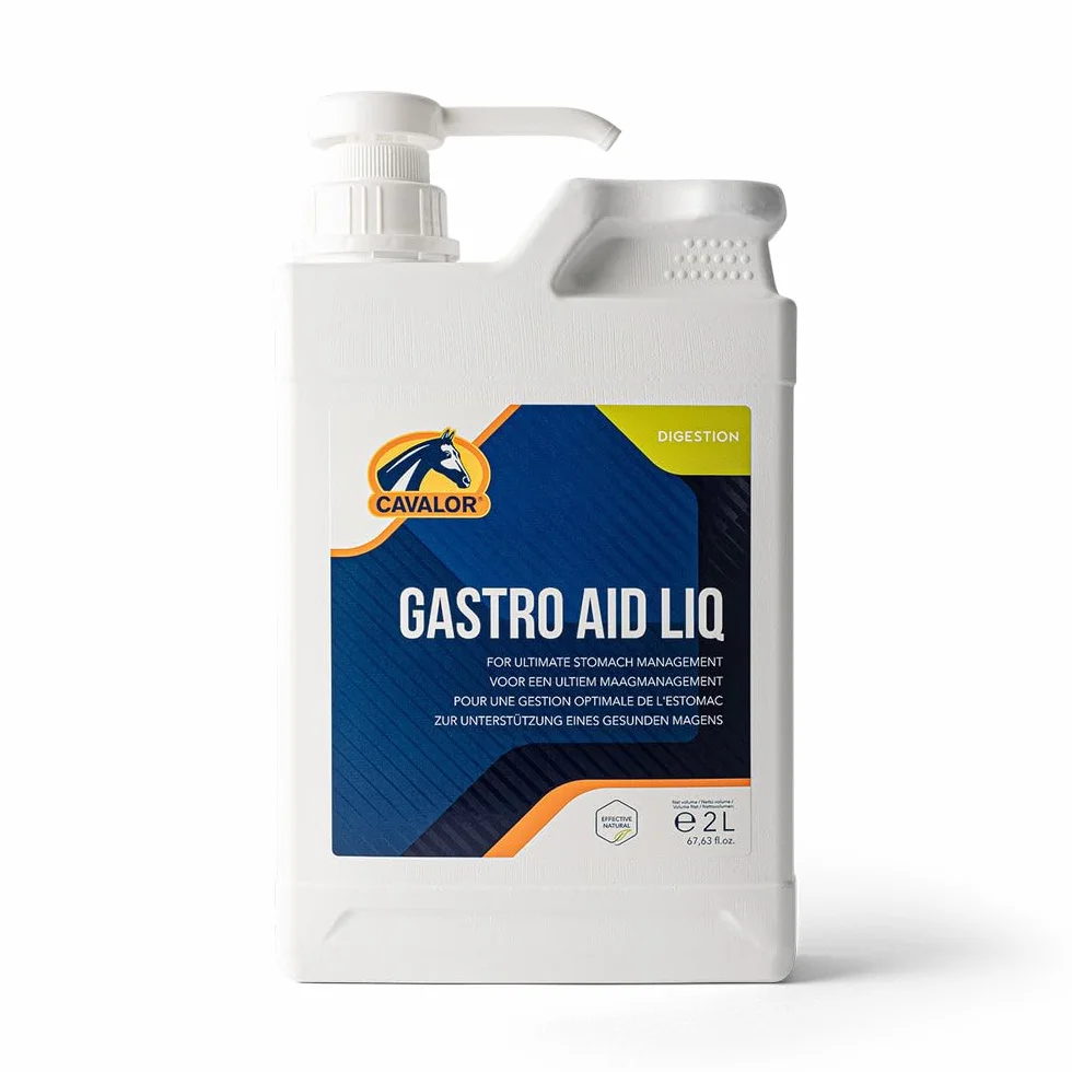 Cavalor GASTRO AID LIQ Bidón | 2 l | Complemento líquido para caballos | Para apoyar un estómago sano | Para estómagos sensibles | Hierbas