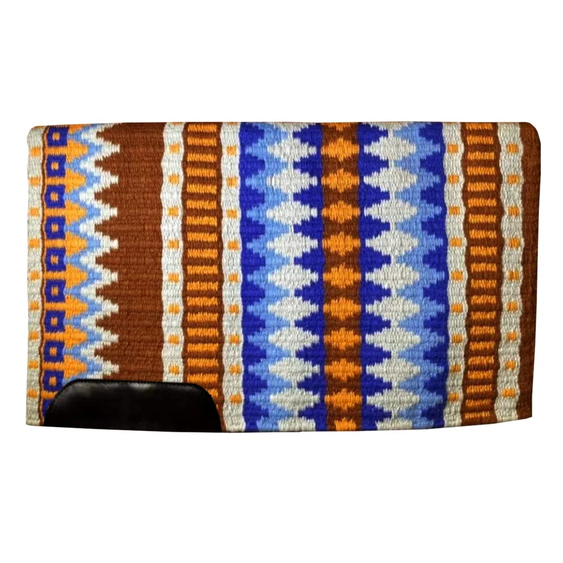 Manta Western Saddle Pad Show Ranch Pad personalizada hecha a mano de lana de Nueva Zelanda de gran tamaño 34 x 42 pulgadas ME-WSP-201