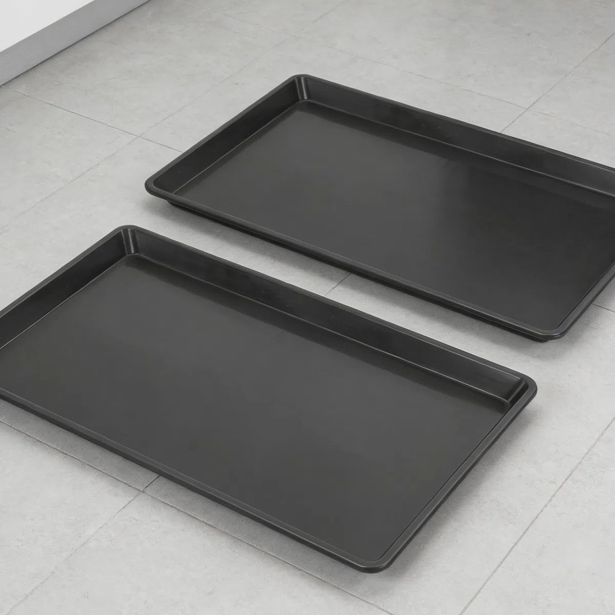 2 bandejas para jaulas de Mascotas: Base de plástico para jaulas de Perros y Conejos - Bandeja Plana de plástico de 45 x 30 cm - Revestimiento antiderrames para la recolección de