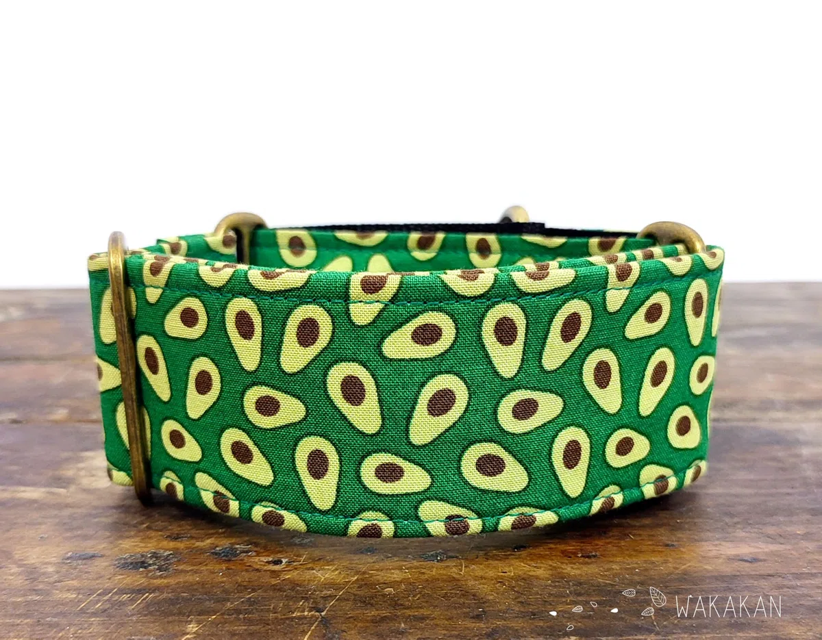 Collar Martingale Para Perro: Avocado, Hecho a Mano en España por Wakakán