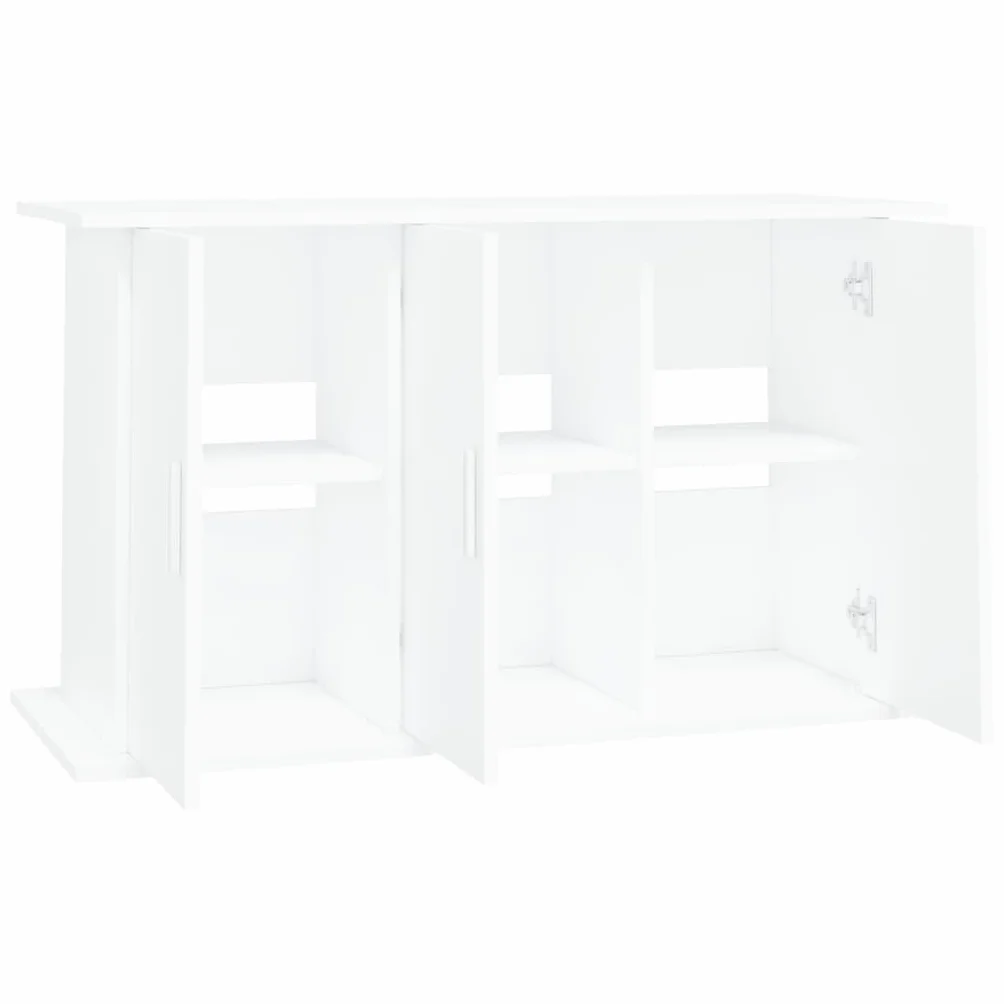 Homgoday Soporte para Acuario, Armario Inferior con 6 Compartimentos, Mesa de Acuario para Soporte Seguro, Color Blanco, 101 x 41 x 58 cm