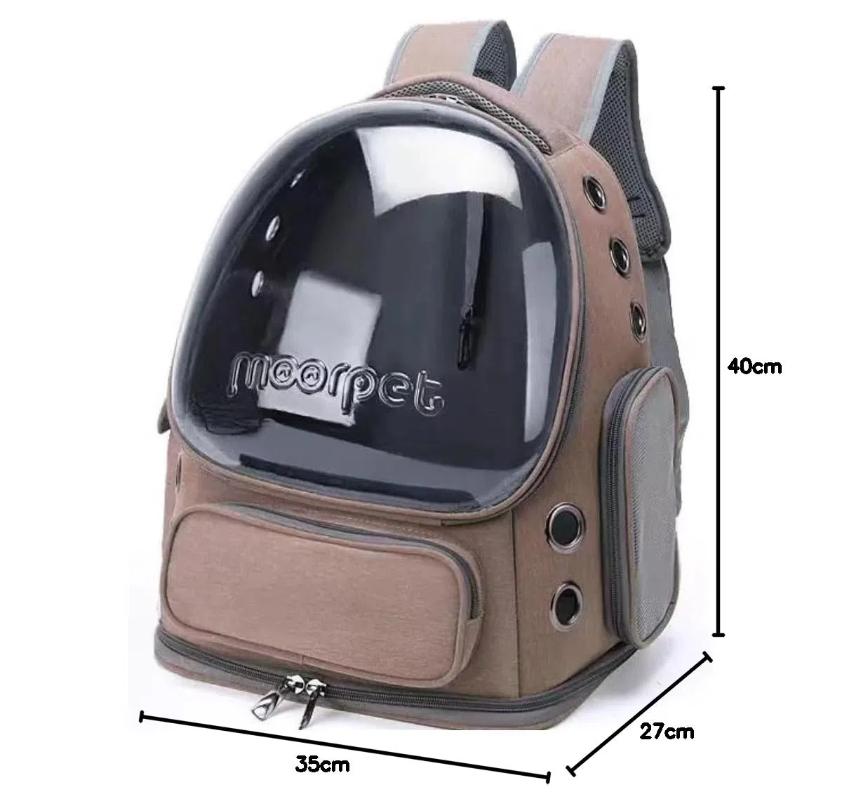 SOLAPOLLO Bolsa de transporte para gatos, mochila de viaje expandible para gatos, bolsa de chihuahua portátil y transpirable con gran espacio para uso al aire libre (caqui)