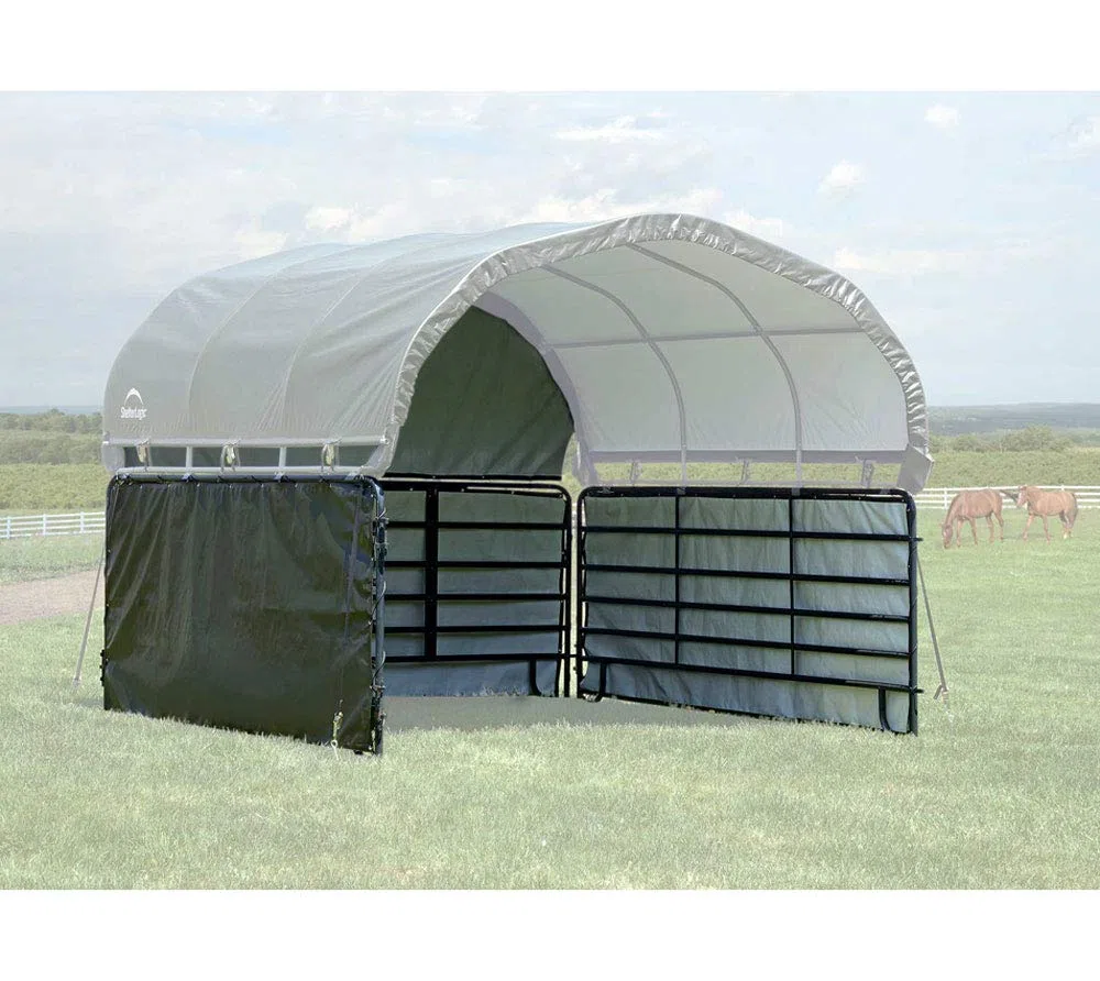 ShelterLogic Aromzen Corral - Kit de Refugio (3,7 x 3,7 m), Color Verde