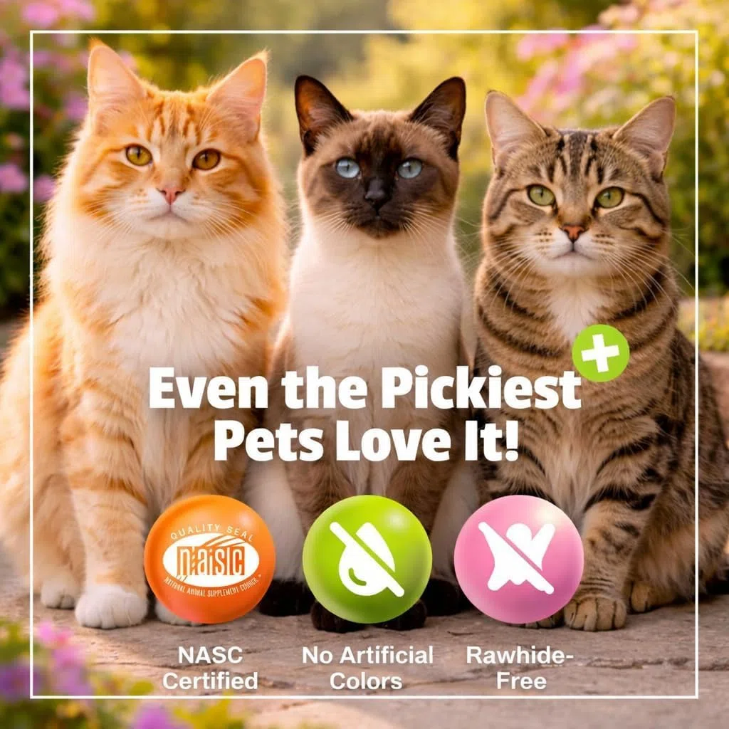 Pet Naturals of Vermont L-Lisina – Chucherías para Gatos, inmune y respiratorio Apoyo Suplemento, 60 Bite tamaño – Chucherías (3.17 oz)