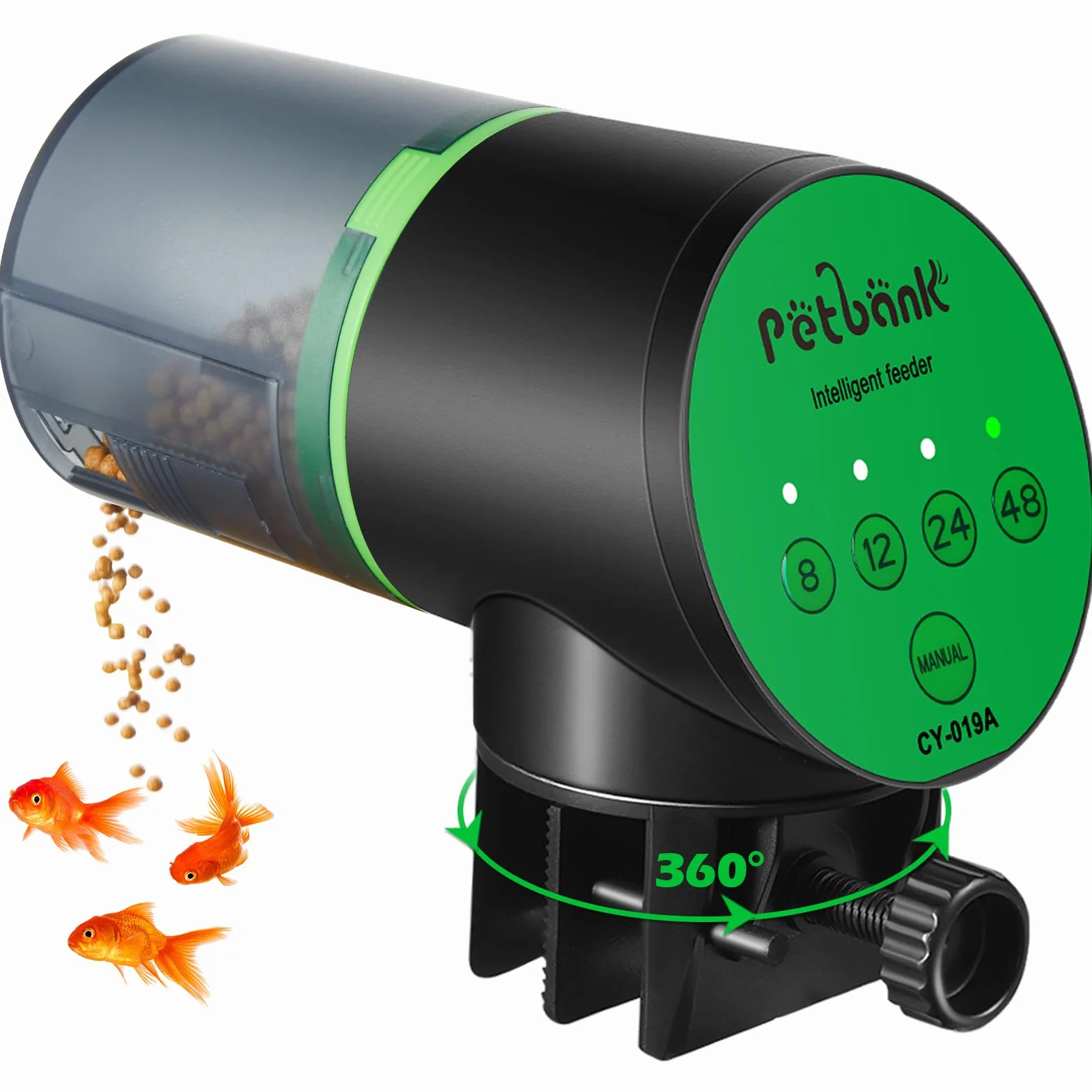 Alimentador Automático de Peces para Acuario, Dispensador de Alimentos Con Temporizador, Funciona Con Pilas, 2 AAA Incluidas