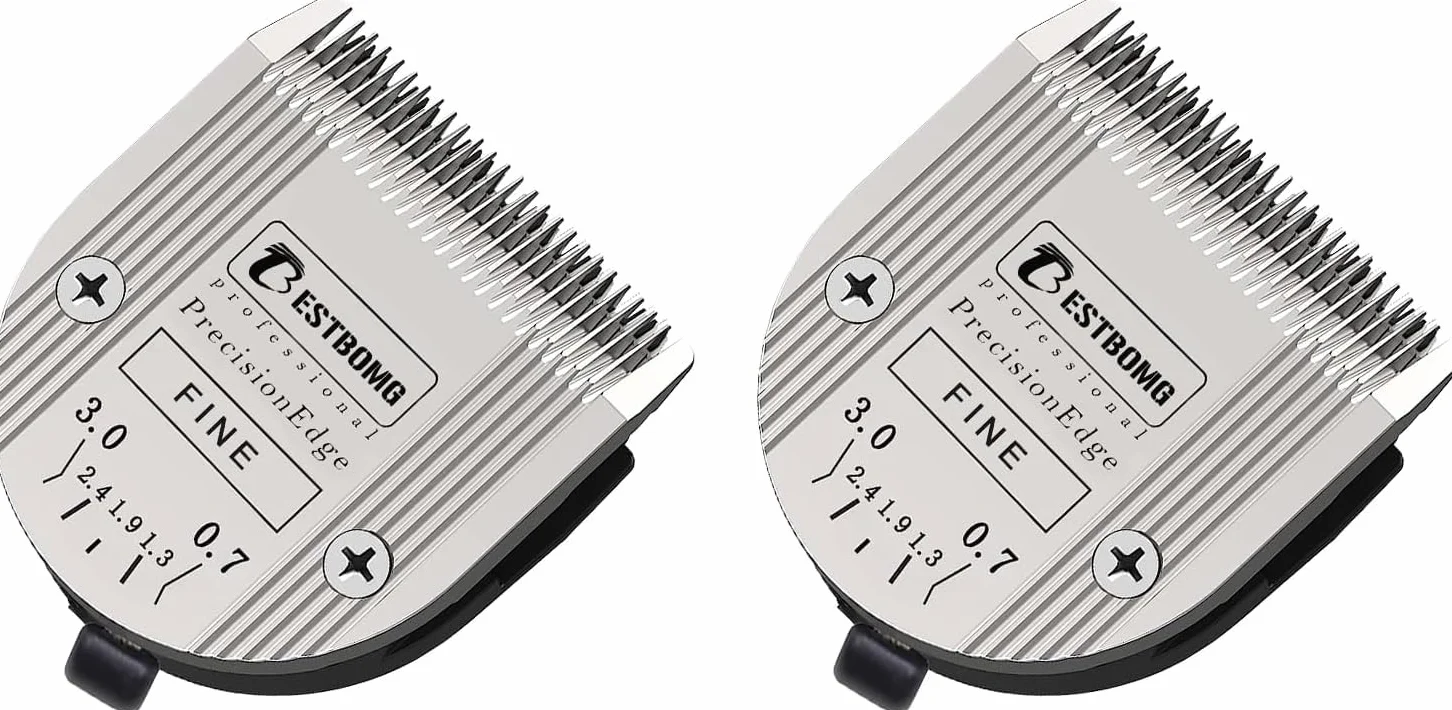 BESTBOMG Cuchillas profesionales 5 en 1 para perros con longitud de corte ajustable de 0,7 a 3 mm, compatible con Wahl Arco, Bravura y Moser Arco 1870/1871/1872/1873/1854, 2 unidades