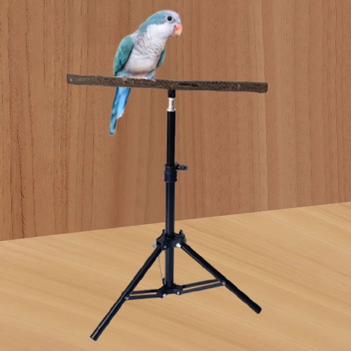 Percha para Loros, Trípode Retráctil de, Rama Trepadora Multiusos, Accesorio para Mascotas, Soporte para Pájaros para Cacatúas Que Juegan.