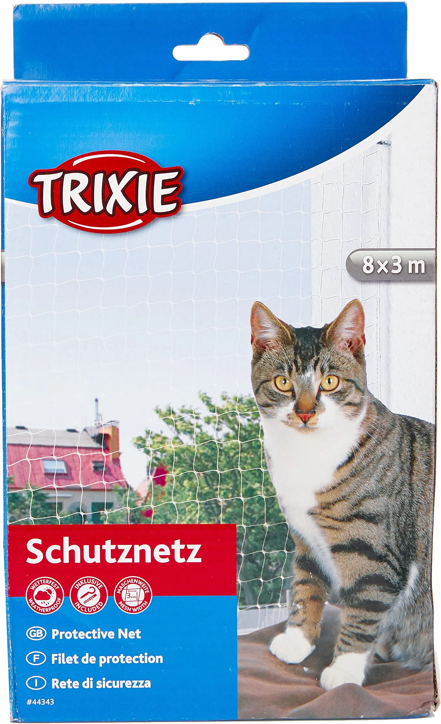 TRIXIE Red protección, 8 x 3 m, Transparente, Gato
