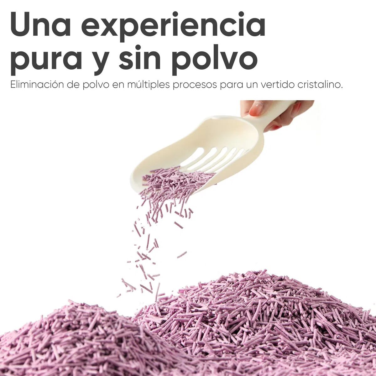 FUKUMARU Arena de Tofu para Gatos 5.4kg - Arena aglomerante para Gatos, Control de olores con Aroma de Lavanda, Libre de Polvo y fácil de aglomerar, desechable en el Inodoro