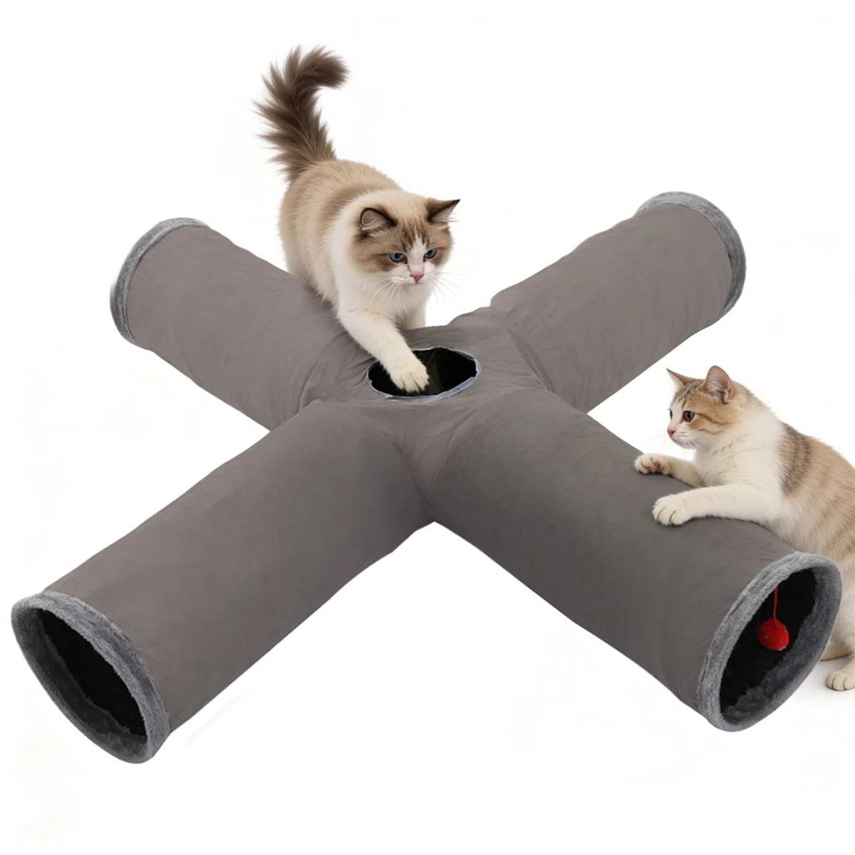 para Gatos de Interior | Laberinto Interactivo Plegable para Zona de Juegos | Tubo de Juegos Flexible para Gatos | para Mascotas en Fiestas de Navidad Cumpleaños y Halloween