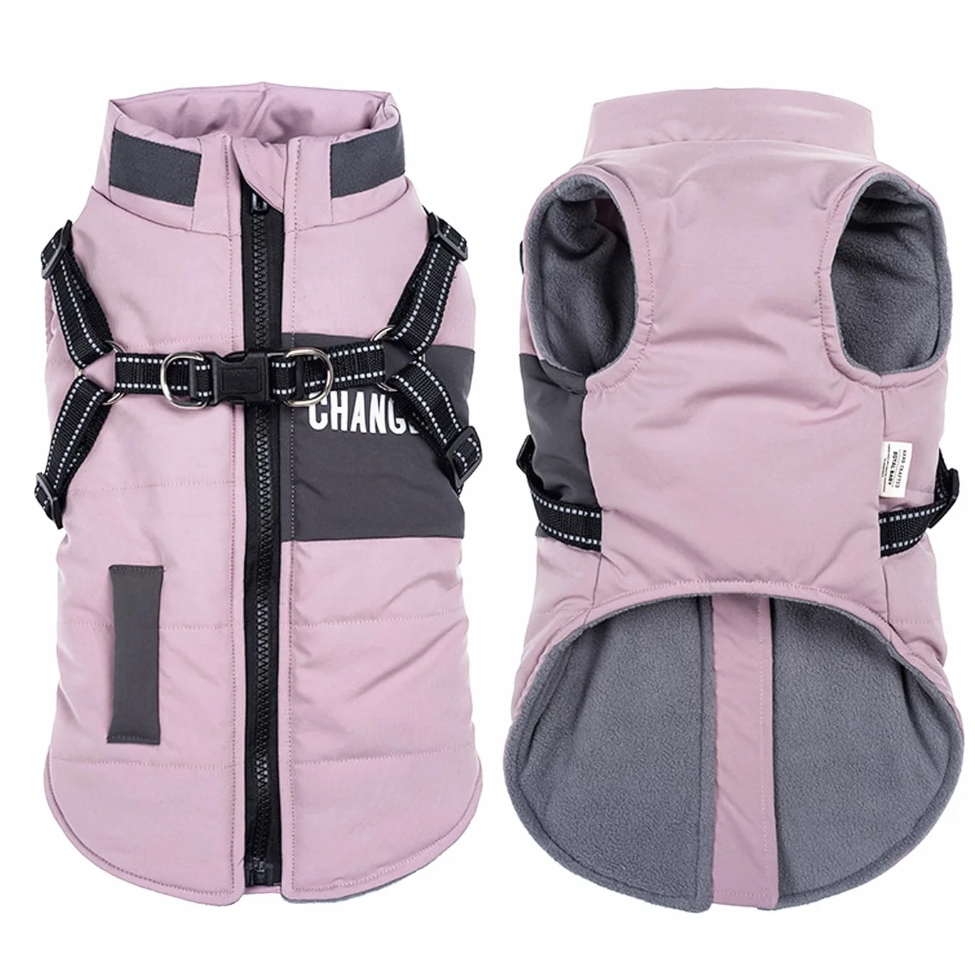Chaquetas de Invierno para Perros,Abrigos cálidos para Perros Ropa Reflectante para Perros Chaleco Impermeable para Cachorros con arnés para Perros pequeños y medianos