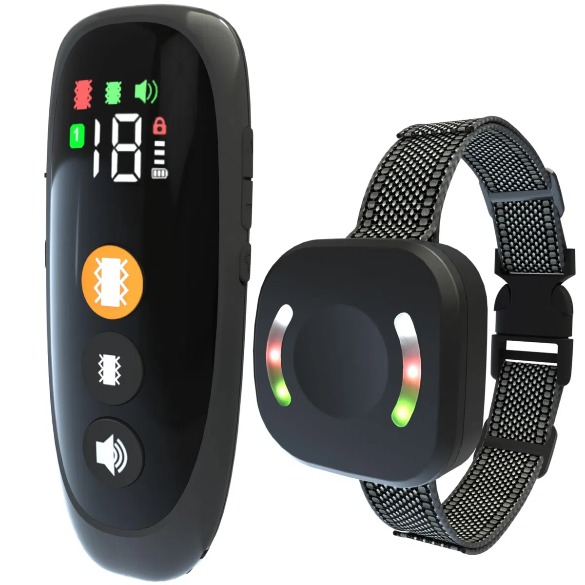 Collar de Adiestramiento para Perros,Collar Recargable con Rango de Control Manual 2000 Metros,4 Modos de Adiestramiento Efectivos Luz LED/Sonido/Vibración/Fuerte Vibración,Resistente al Agua IP67