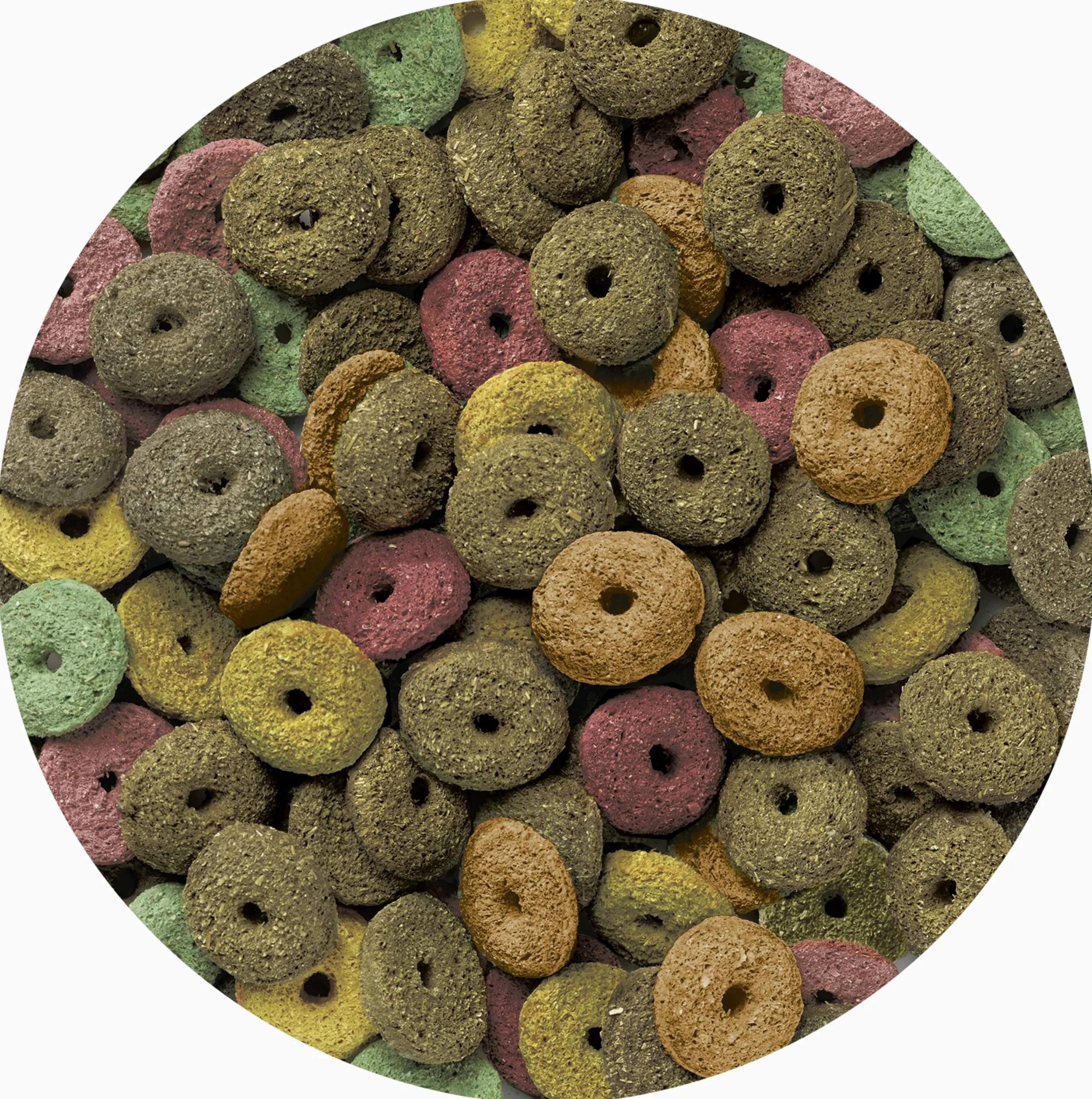 Vitakraft Rollis, anillos crujientes para roedores, bajos en calcio, con alfalfa, como complemento del alimento principal o como tentempié entre comidas, sin azúcar añadido ni cereales (7x 500g)
