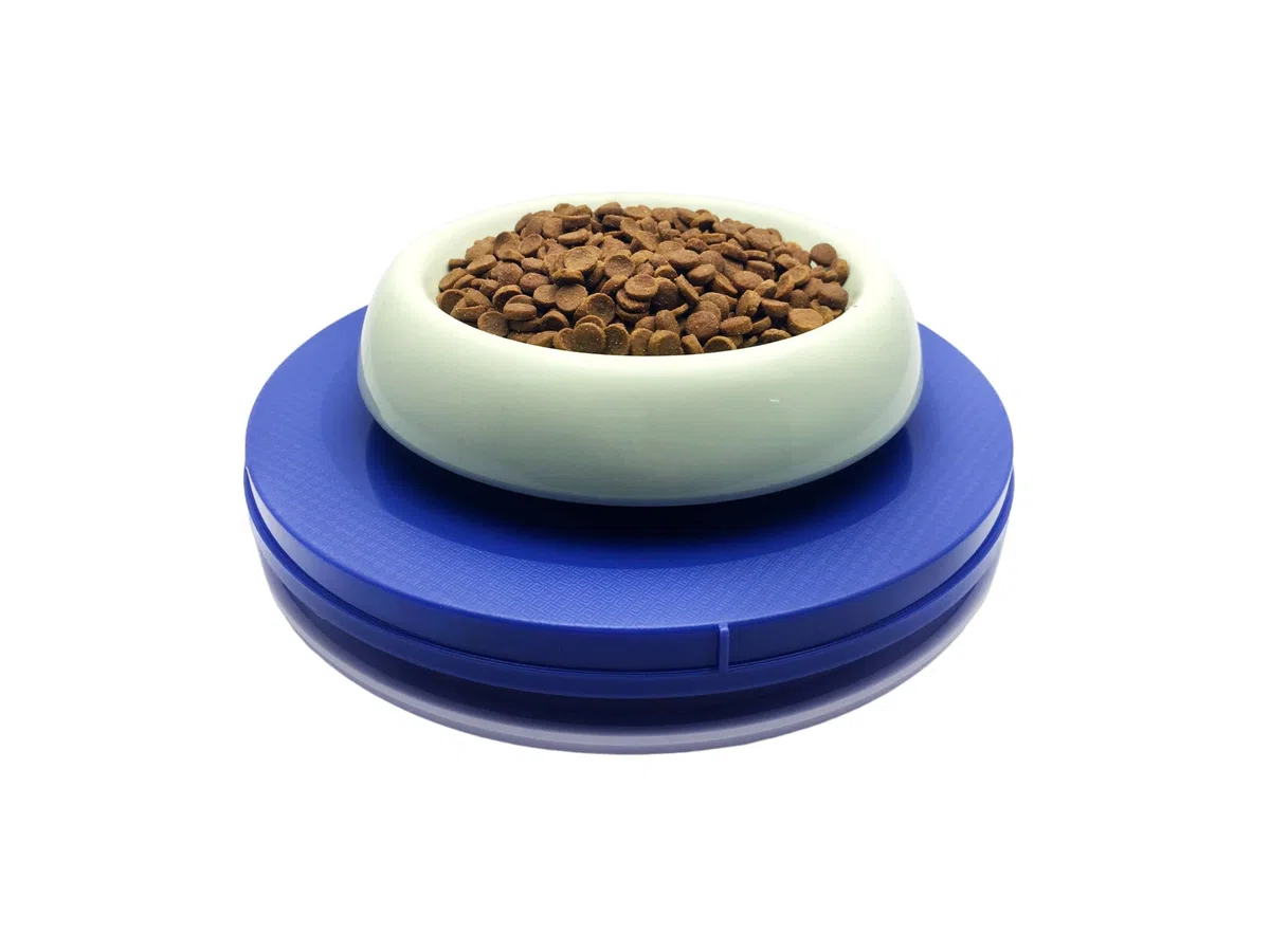Ant Away Cat Dog Feeding Bowl Tray Ant Away Tray Plato de Comida para Mascotas Bandeja Segura para Interiores Sin Necesidad de Agua Ni Conexión Eléctrica Alimentadores Automáticos para Gatos