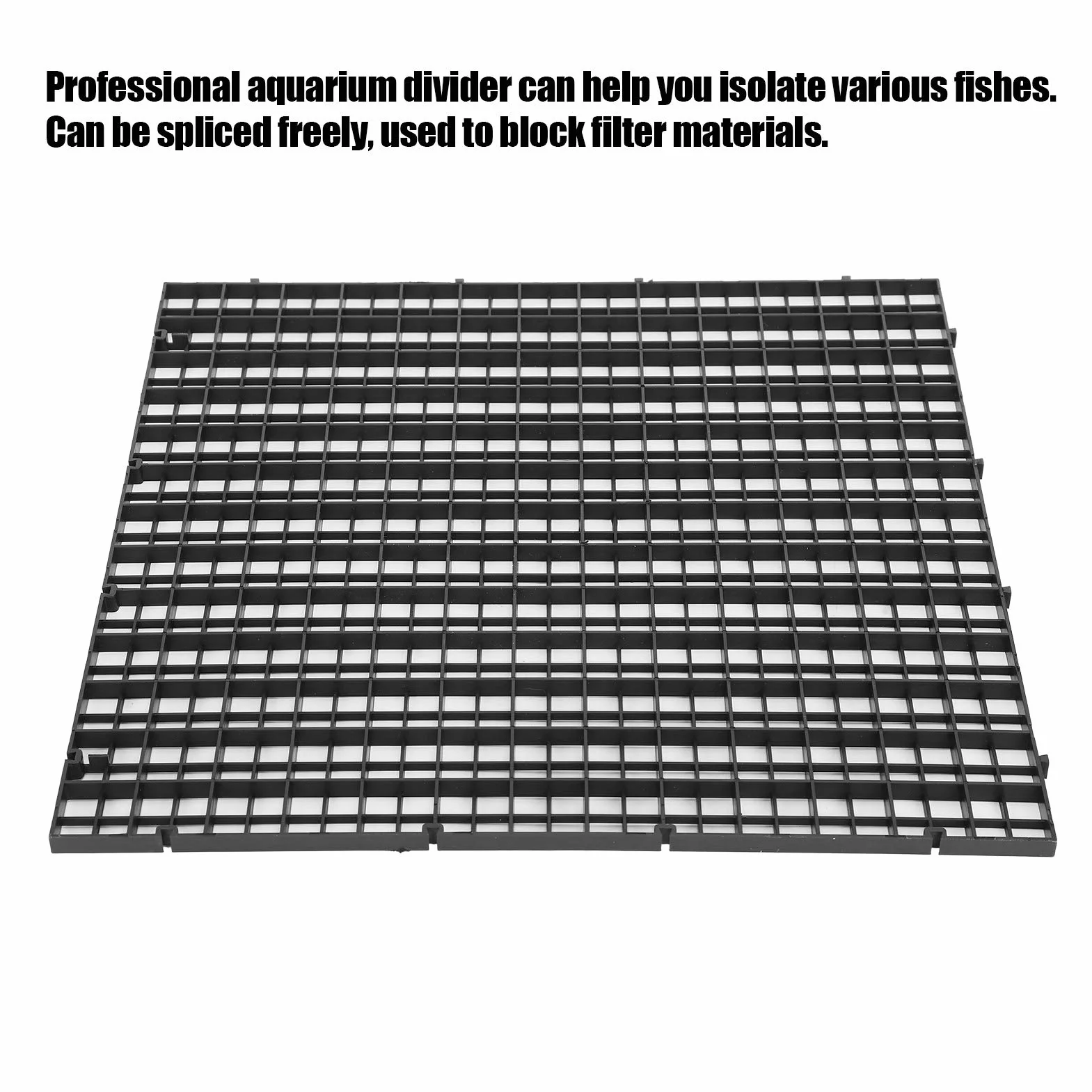 6 uds, Separador de Tanque de Peces de Acuario, Tablero de Aislamiento, Filtro Inferior, Placa de Rejilla, divisores, Empalme de Corte de Caja para cría Mixta(Negro)