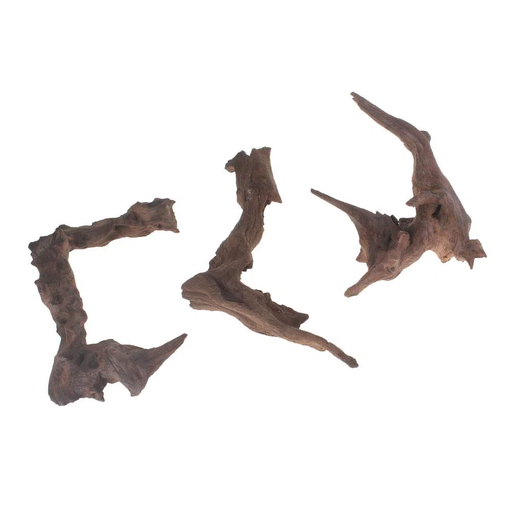 EmoursTM Madera hundible, madera a la deriva decorativa para acuarios (S/M - paquete de 3)