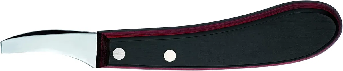 F. DICK Champion Cuchillo para cascos (cuchillo de hebilla, hoja especial de acero al carbono, herramienta de herrador) 62461002