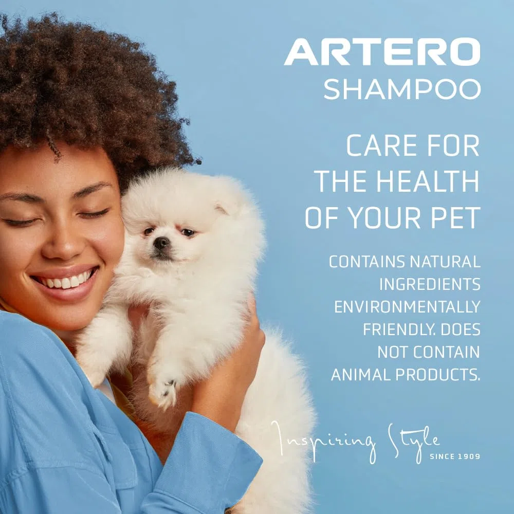 Artero Scarlet. Champú para Perros Intensificador del Color Natural para Pelajes Rojos, Marrones y Chocolate – Brillo Duradero, Hidratación Profunda y Fórmula Suave – con Pigmentos F– 650 ml