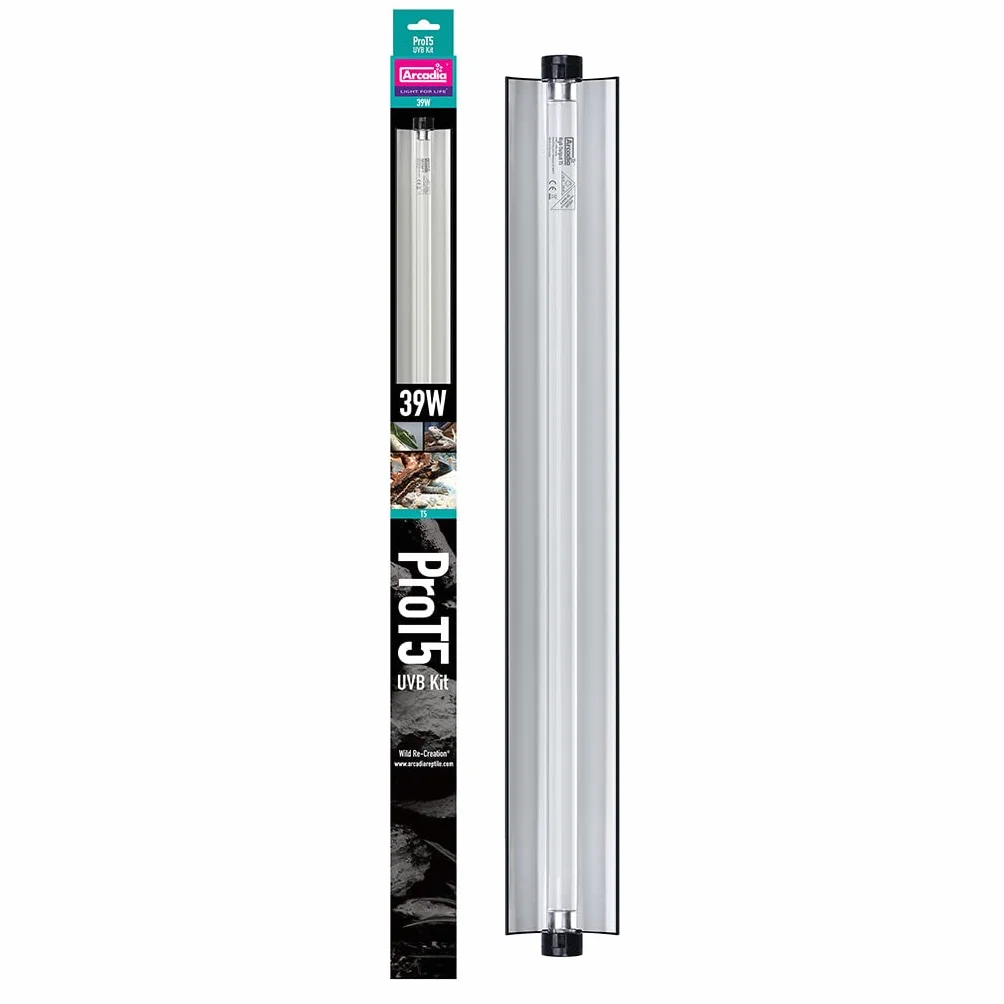 Arcadia 584505 Pro T5 Kit UVB 39W Desert con D3+ 12% tubo Reptile Tubo, aprox. 87,4 x 6 x 4,5 cm