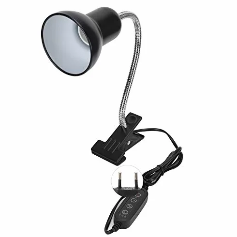Pssopp Soporte Ajustable para Lámpara de Reptiles, Clip Flexible para Lámparas de Calor y Luz Solar, Compatible con Hábitat de Mascotas, Versión UE