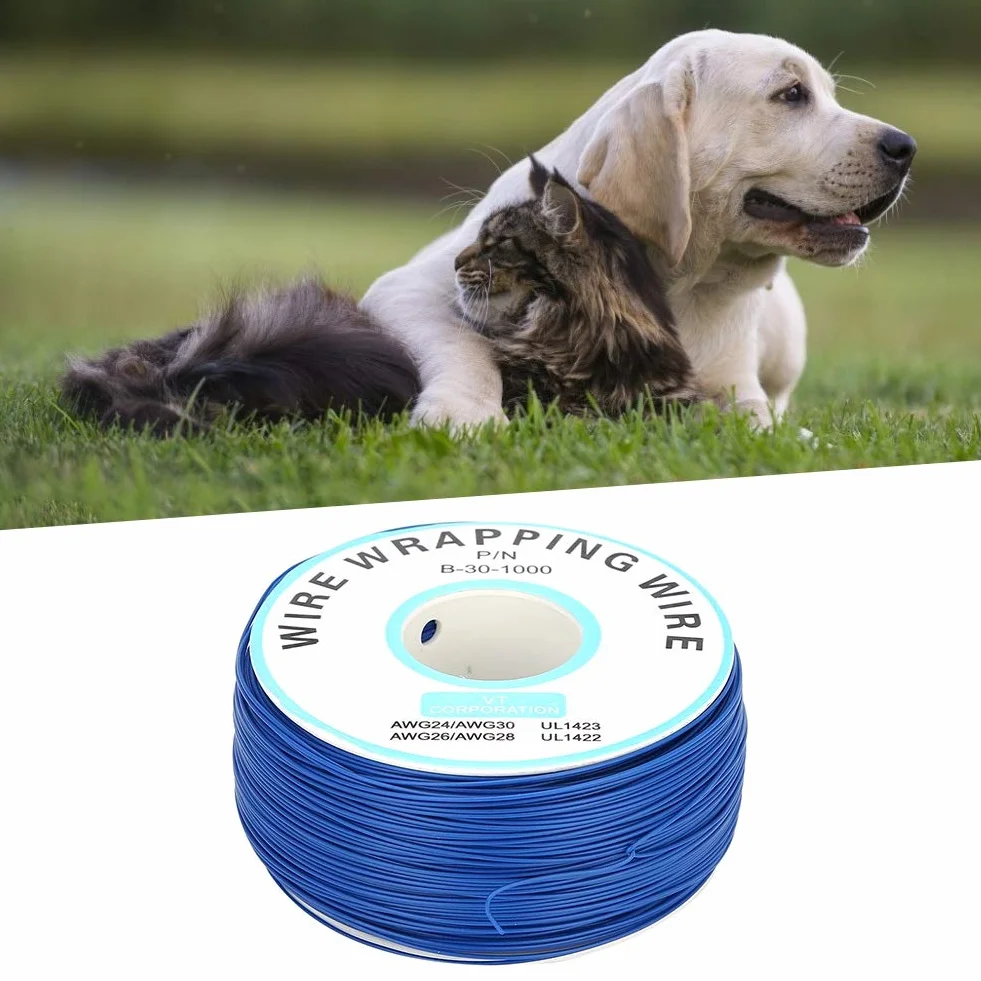 300m / 984 pies de la Cerca de Animal doméstico eléctrico Bobina de Alambre Cables del Sistema de Esgrima Perro Metro de Alambre (Bobina de Alambre)