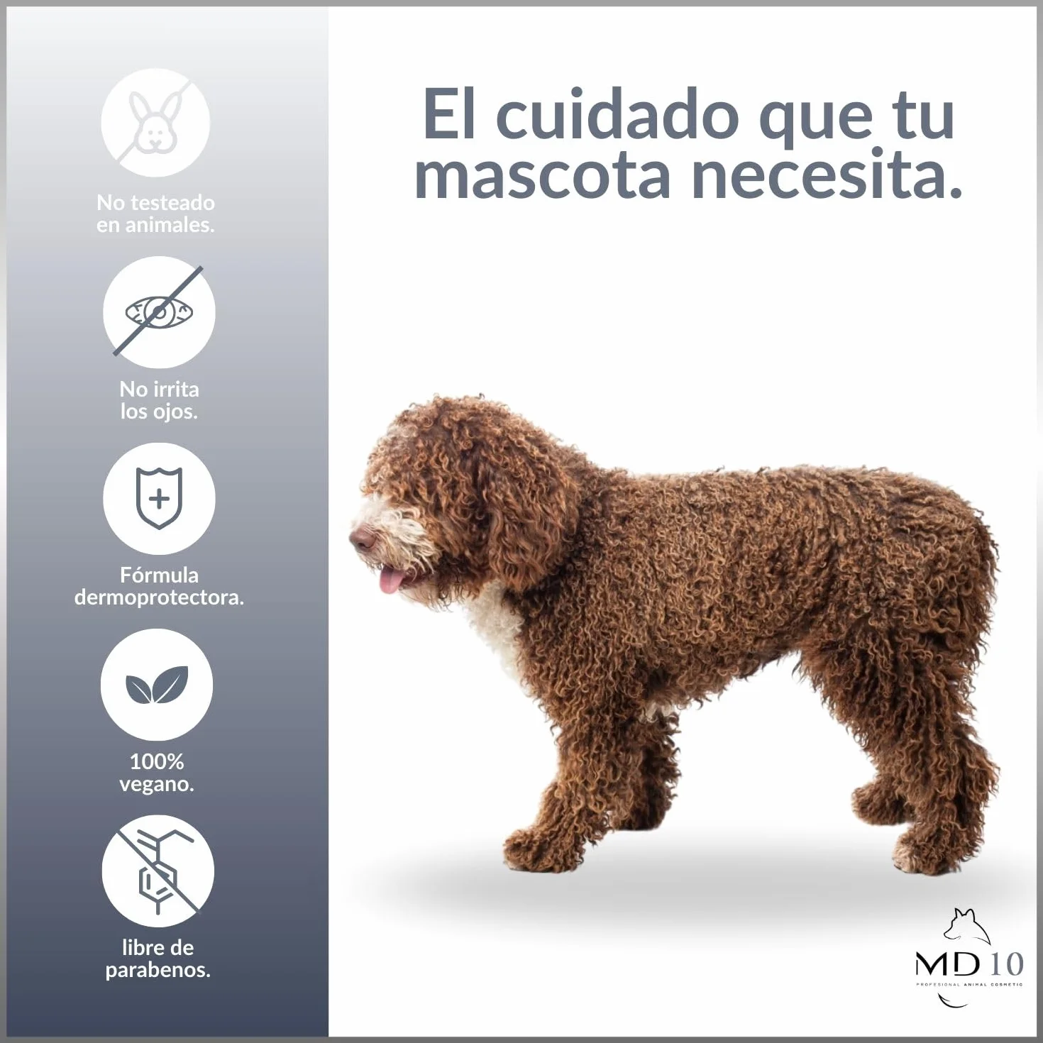 MD-10 COLLECTION Champú Perro de Agua (Pelo Marrón) 2 LTR