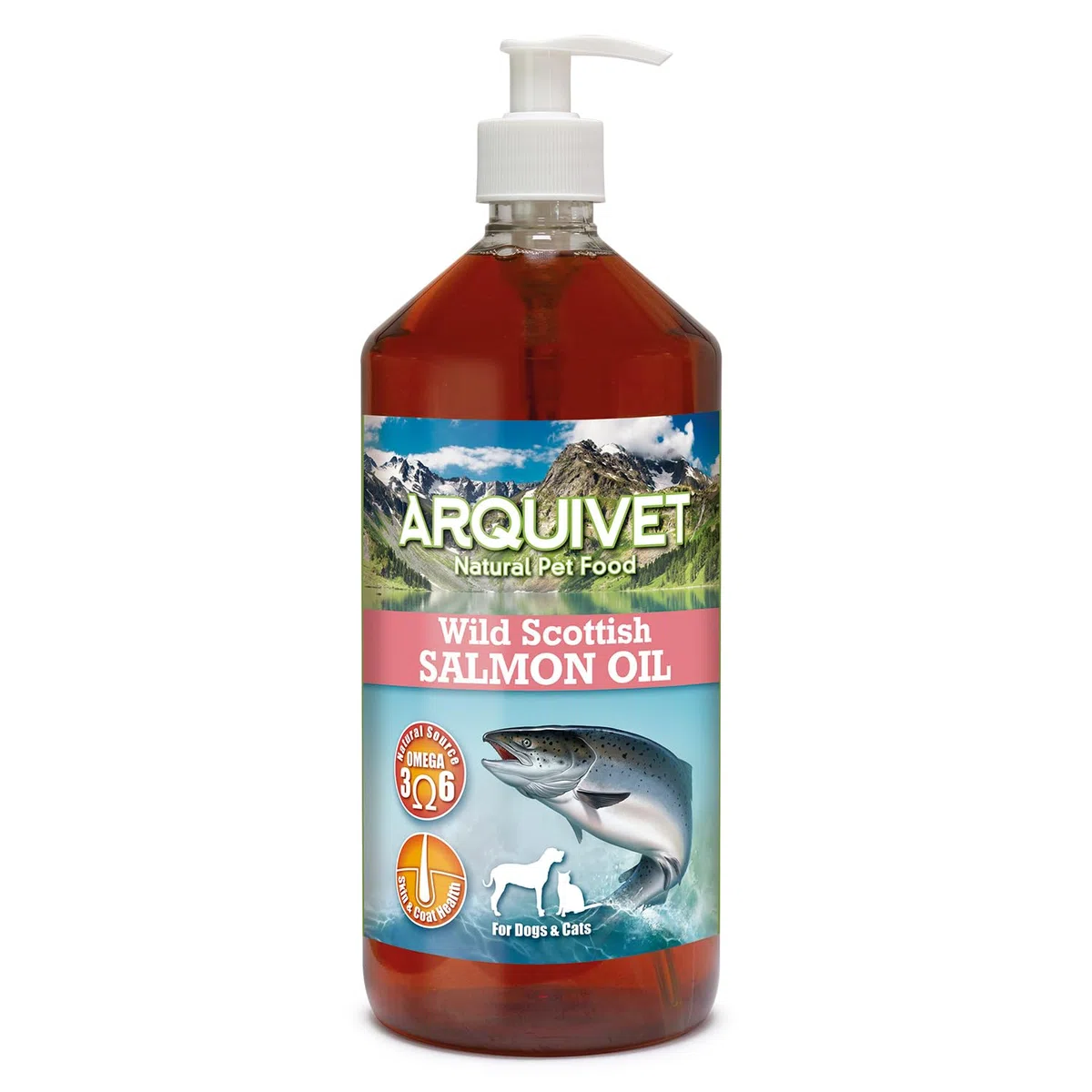 Arquivet - Aceite de salmón escocés - 1 Litro - para Perros y Gatos