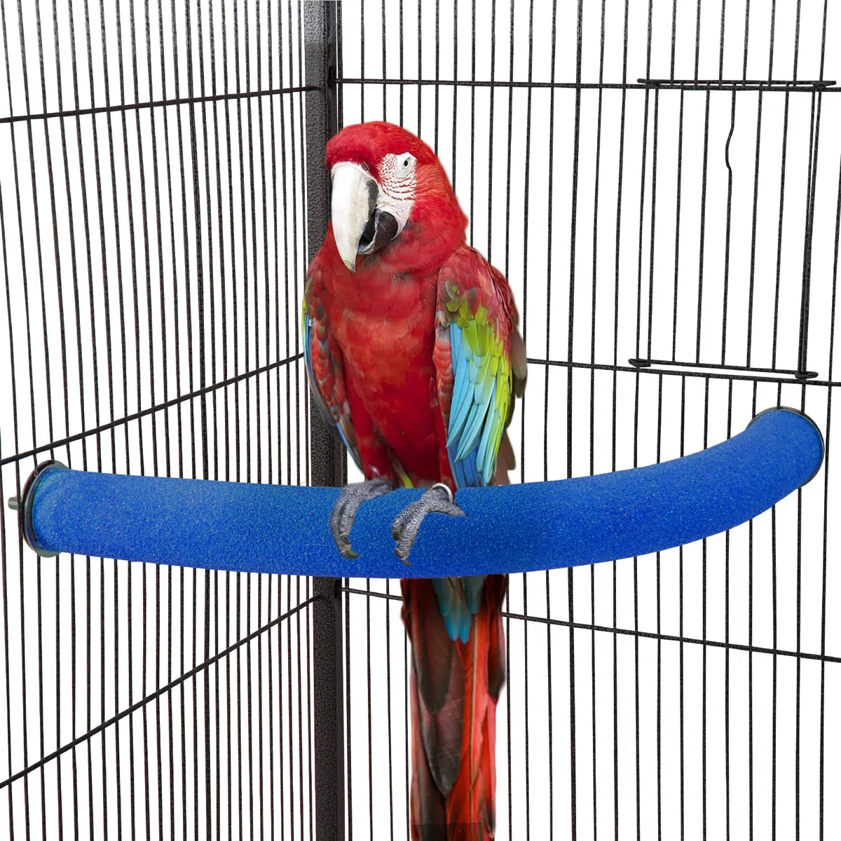 Soporte de perca para loros en forma de U, juguete para mascotas, plataforma para pájaros, arena para moler patas de arena, jaula de palo limpio, ejercicio, conure, periquito, cacatúa,