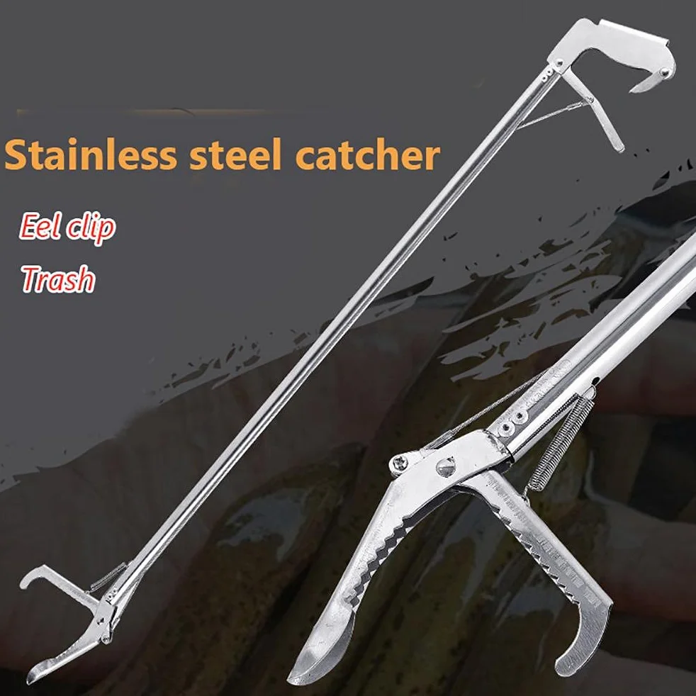 Pinza de pinza para serpientes, amplia mandíbula dentada con cierre automático, plegable, de acero inoxidable, profesional para pinzas de pinza para serpientes, atrapadores y pinzas para serpientes