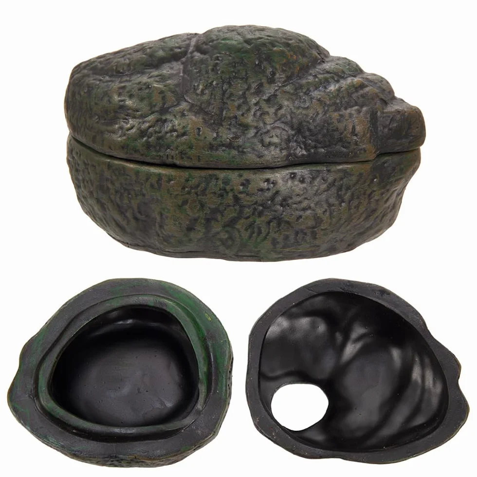 Zoo Med Repti Sherlter Cueva Escondite para Reptiles como en la Naturaleza, Promueve la Muda, Cámara de Exposición de Huevos, 15 cm