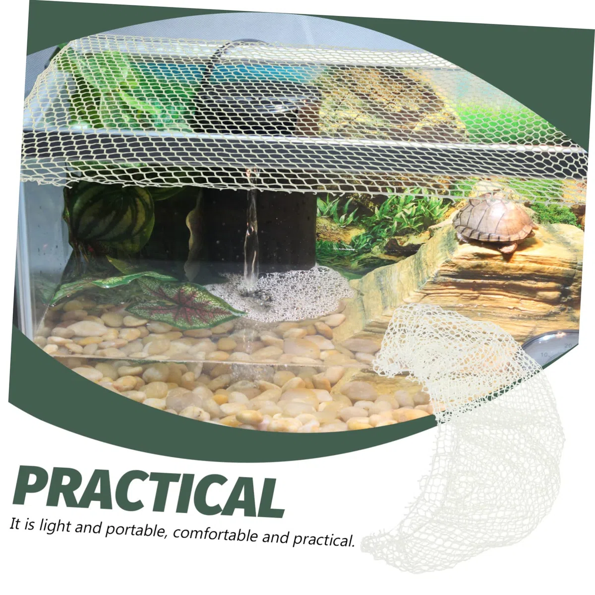 Cubierta De Malla Antisalto para Acuario De Protección para Peceras y Tortugas para Evitar Escapes De Peces y Aves Accesorio Práctico y Duradero