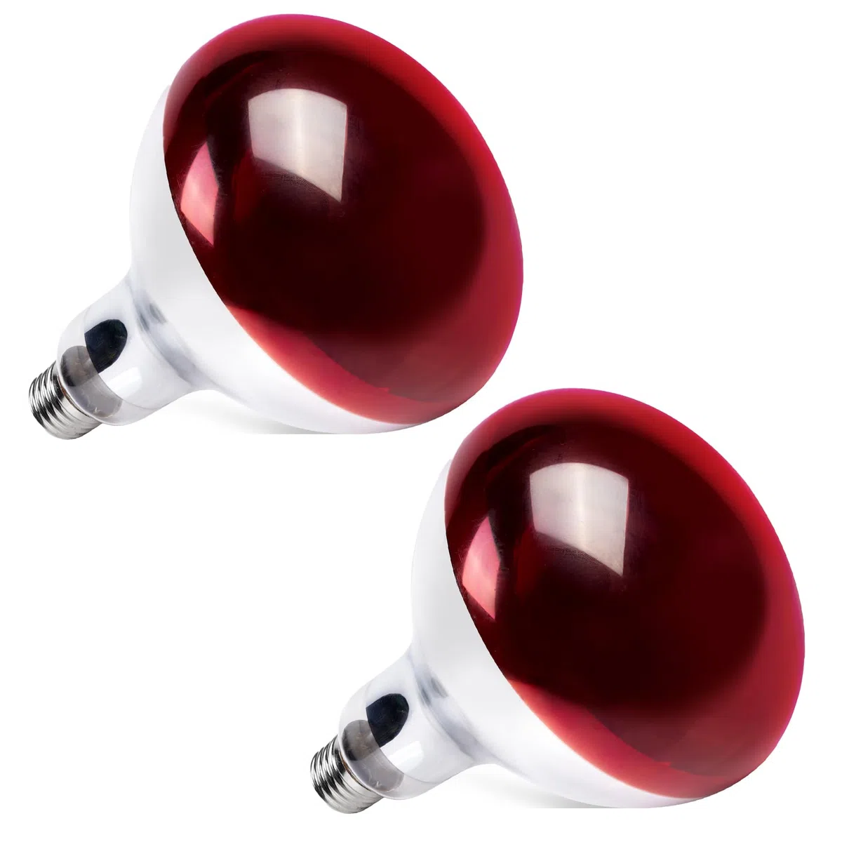 GlowUp Bombilla Infrarrojos E27 250W R125 Regulable Lampara de Infrarrojos Reflector Lámparas de Calor Infrarrojo para pollitos, perrito, cerdos (2 unidads)