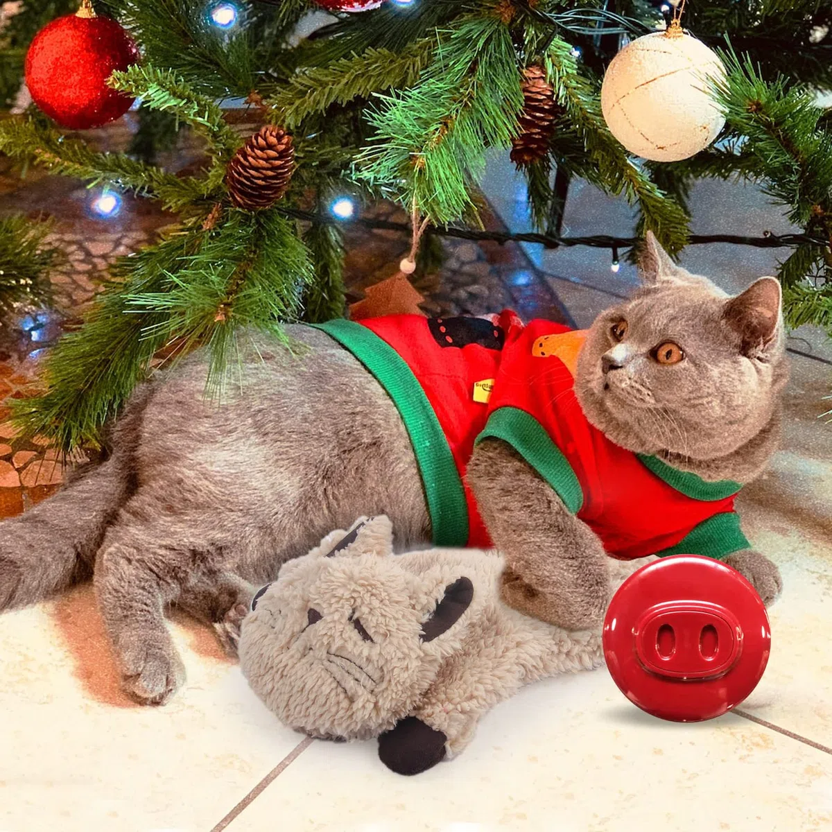 ALL FOR PAWS Juguete de peluche calmante para gatos con ronquido, juguete de ayuda conductual para mascotas, alivio de la ansiedad, juguete de entrenamiento conductual para gatos y cachorros