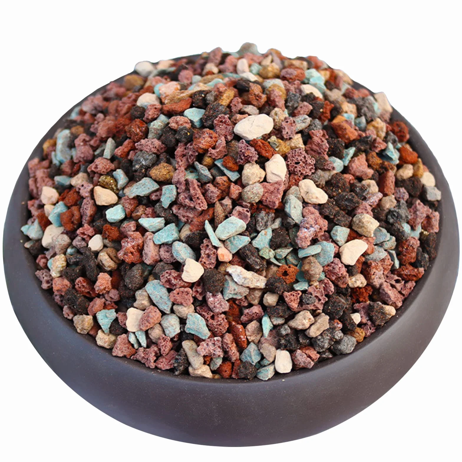 YUNSTK Mezcla de roca de lava hortícola, cactus suculento natural en maceta bonsái para jardín, grava, aderezo decorativo, para interiores, tanque de peces, 2.2 libras