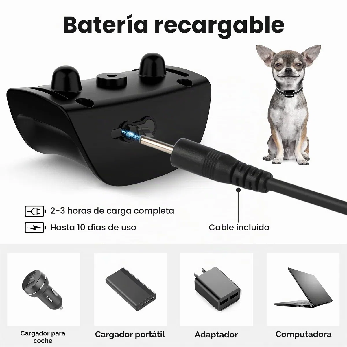 HZK Collar de Corteza de Perro PequeñO, Recargable Collares Antiladridos para Entrenamiento de Perros con 7 Modos de Sensibilidad Y VibracióN de Pitido, Negro