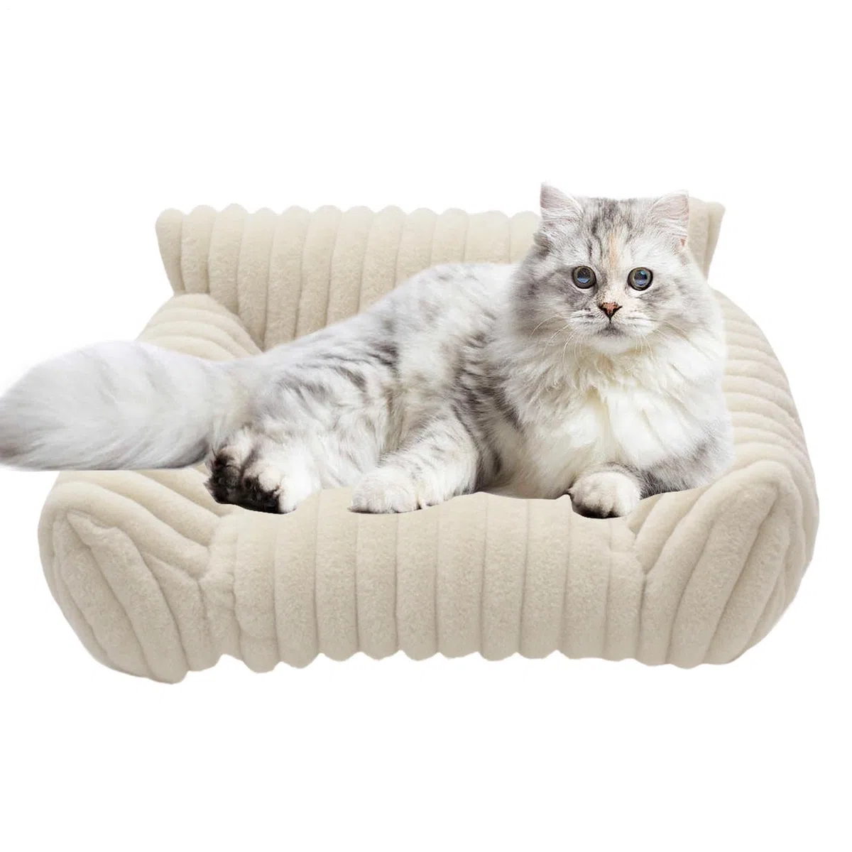 Sofá Cama De Felpa Para Mascotas: Sofá Acolchado Suave Para Gatos, Muebles De Descanso Para Animales Resistentes A Las Mordeduras, Para Dormir Cómodo Y Antideslizante | Para Dormitorio, Sala De E