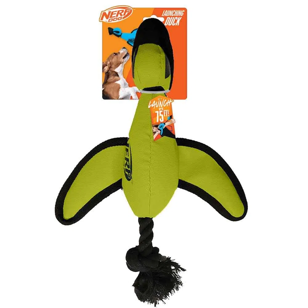 Nerf Dog - Patito de Lanzamiento de Tiro (16,5 cm), Color Verde
