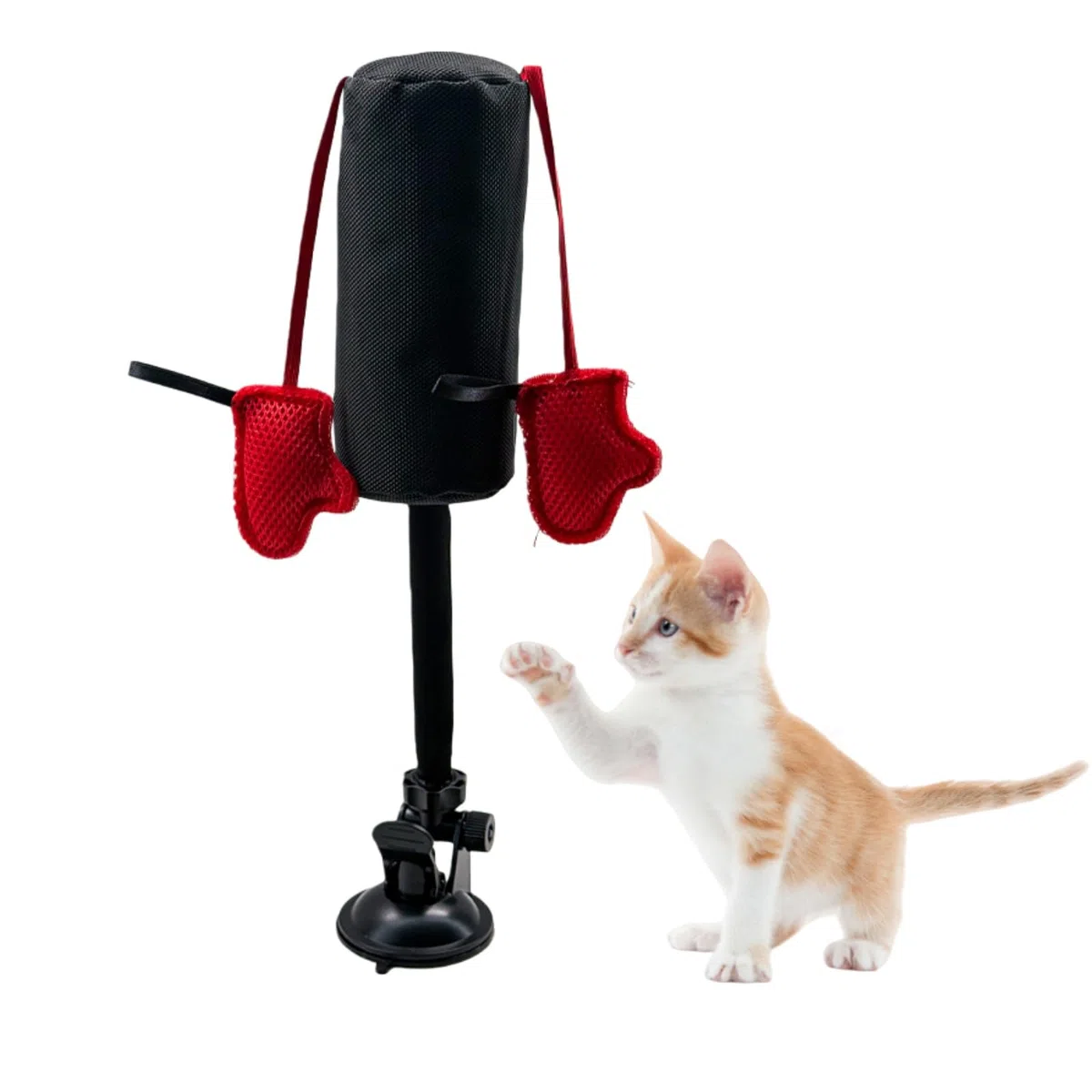 Saco de boxeo para gatos, divertidos sacos de boxeo con guantes de boxeo, juego para todos (A)