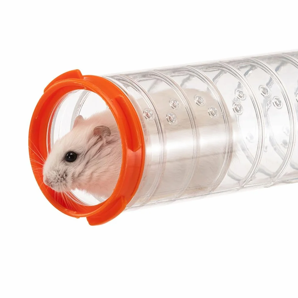 Ferplast Juego de tubos para hámster, kit de 4 piezas, módulo de carcasa, túneles transparentes con ventilación, curvas y accesorios