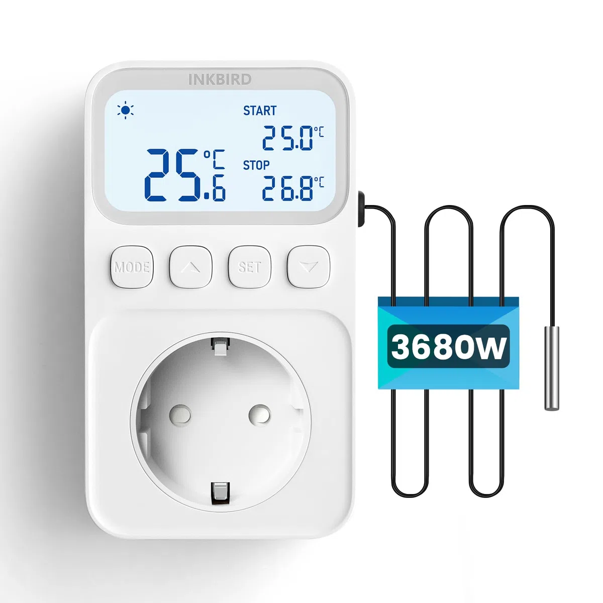 Inkbird C226T Termostato enchufable, Controlador de Temperatura Programable para Calefacción Refrigeración con Control de Tiempo, Función de Alarma y Memoria, Adecuado para Reptiles, Fermentación,