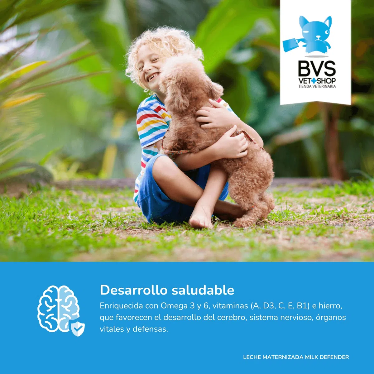 BVS Vet Shop | Leche Maternizada para Perros Milk Defender | Alimento Completo de Lactancia para el Cuidado Integral de Perros Cachorros | 1 unid. x 420 gr